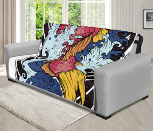 Japanese Koi Carp Tattoo Print Futon Protector