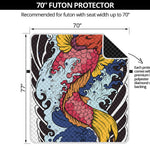 Japanese Koi Carp Tattoo Print Futon Protector