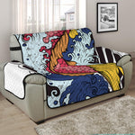 Japanese Koi Carp Tattoo Print Half Sofa Protector