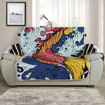 Japanese Koi Carp Tattoo Print Half Sofa Protector