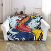 Japanese Koi Carp Tattoo Print Loveseat Slipcover