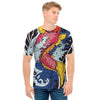 Japanese Koi Carp Tattoo Print Men's T-Shirt