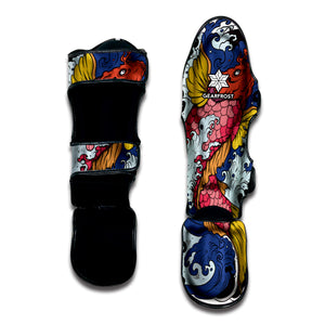 Japanese Koi Carp Tattoo Print Muay Thai Shin Guard