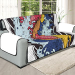 Japanese Koi Carp Tattoo Print Oversized Sofa Protector