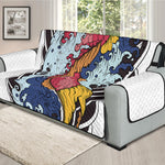 Japanese Koi Carp Tattoo Print Oversized Sofa Protector