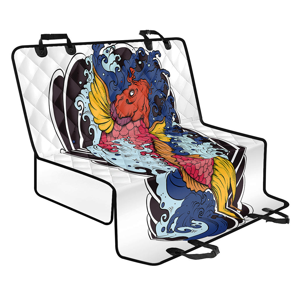 Japanese Koi Carp Tattoo Print Pet Car Back Seat Cover