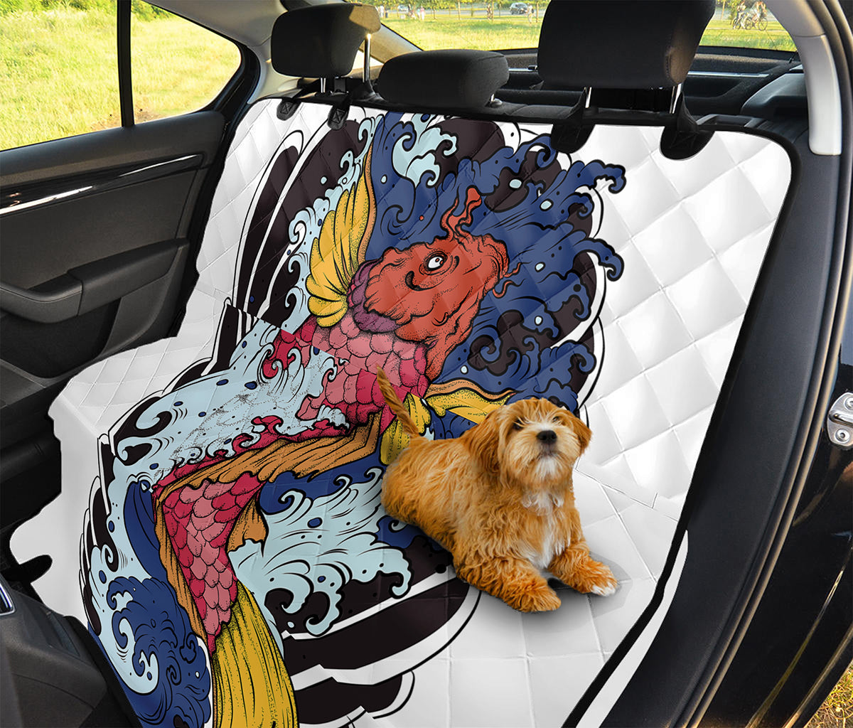 Japanese Koi Carp Tattoo Print Pet Car Back Seat Cover