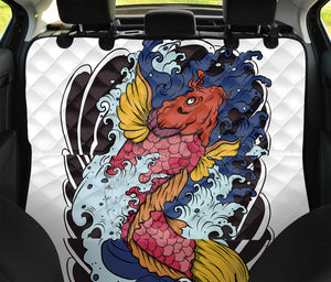 Japanese Koi Carp Tattoo Print Pet Car Back Seat Cover