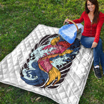 Japanese Koi Carp Tattoo Print Quilt