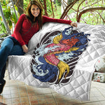 Japanese Koi Carp Tattoo Print Quilt