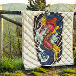 Japanese Koi Carp Tattoo Print Quilt