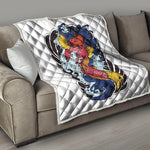 Japanese Koi Carp Tattoo Print Quilt