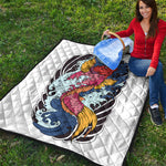 Japanese Koi Carp Tattoo Print Quilt