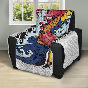 Japanese Koi Carp Tattoo Print Recliner Protector