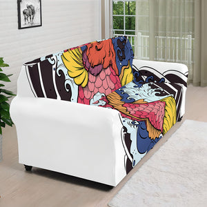 Japanese Koi Carp Tattoo Print Sofa Cover