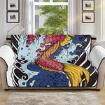 Japanese Koi Carp Tattoo Print Sofa Protector