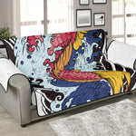 Japanese Koi Carp Tattoo Print Sofa Protector