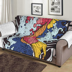 Japanese Koi Carp Tattoo Print Sofa Protector