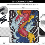 Japanese Koi Carp Tattoo Print Sofa Protector