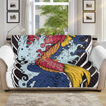 Japanese Koi Carp Tattoo Print Sofa Protector