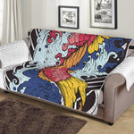 Japanese Koi Carp Tattoo Print Sofa Protector