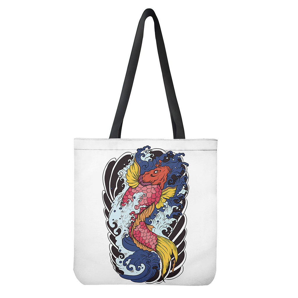 Japanese Koi Carp Tattoo Print Tote Bag