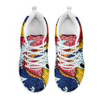Japanese Koi Carp Tattoo Print White Sneakers