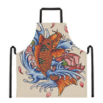 Japanese Koi Fish Tattoo Print Apron