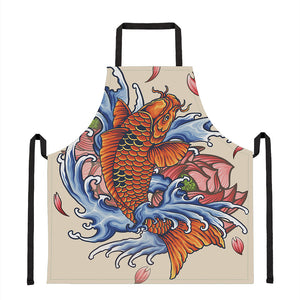 Japanese Koi Fish Tattoo Print Apron