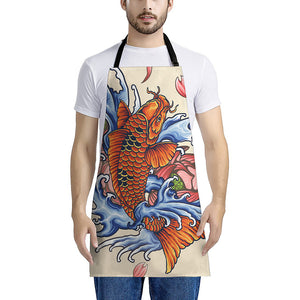 Japanese Koi Fish Tattoo Print Apron