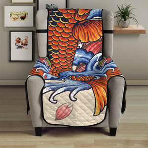 Japanese Koi Fish Tattoo Print Armchair Protector