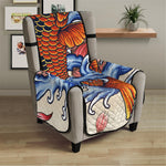 Japanese Koi Fish Tattoo Print Armchair Protector