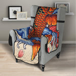 Japanese Koi Fish Tattoo Print Armchair Protector