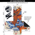 Japanese Koi Fish Tattoo Print Armchair Protector