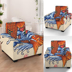 Japanese Koi Fish Tattoo Print Armchair Slipcover