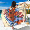 Japanese Koi Fish Tattoo Print Beach Sarong Wrap