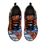 Japanese Koi Fish Tattoo Print Black Sneakers