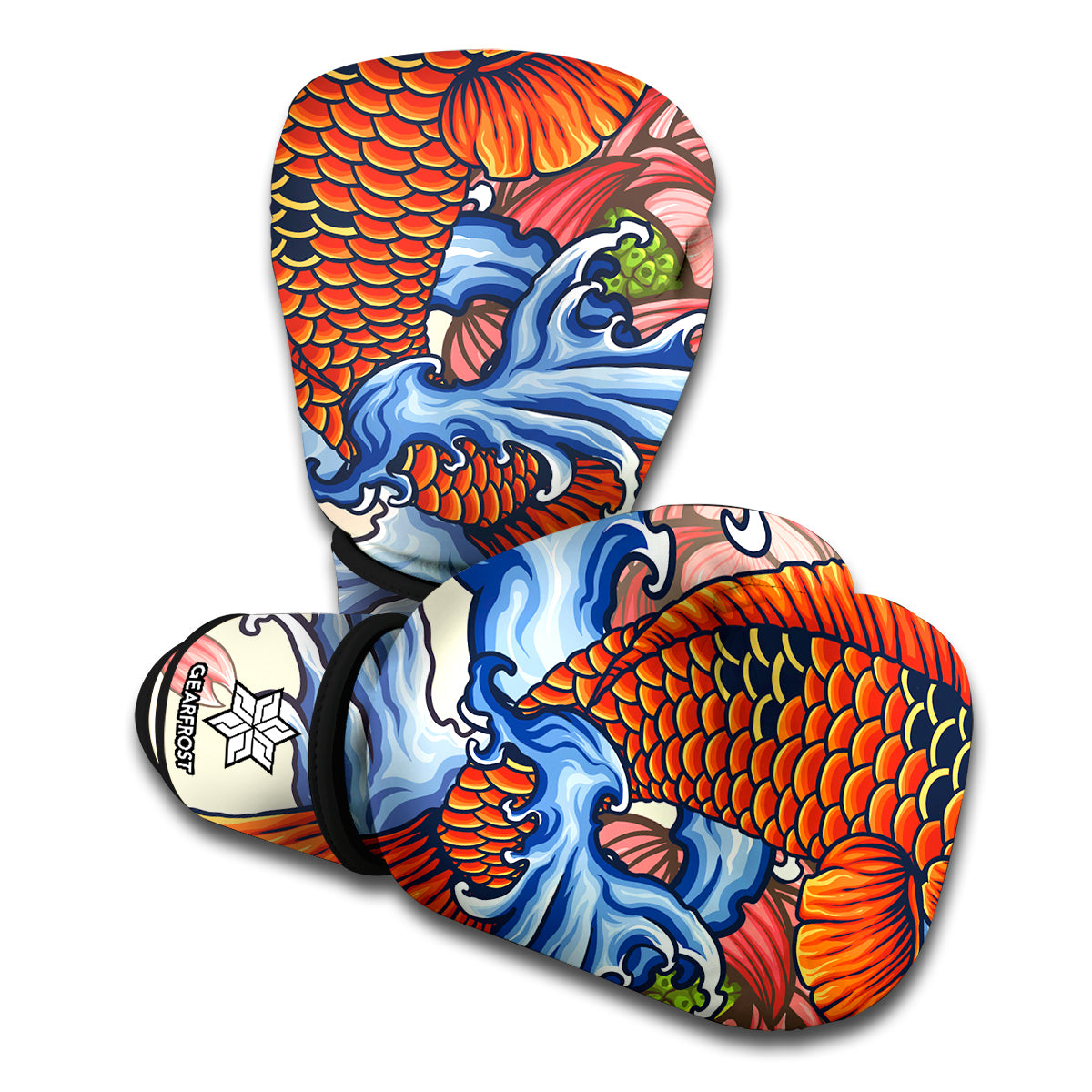 Japanese Koi Fish Tattoo Print Boxing Gloves