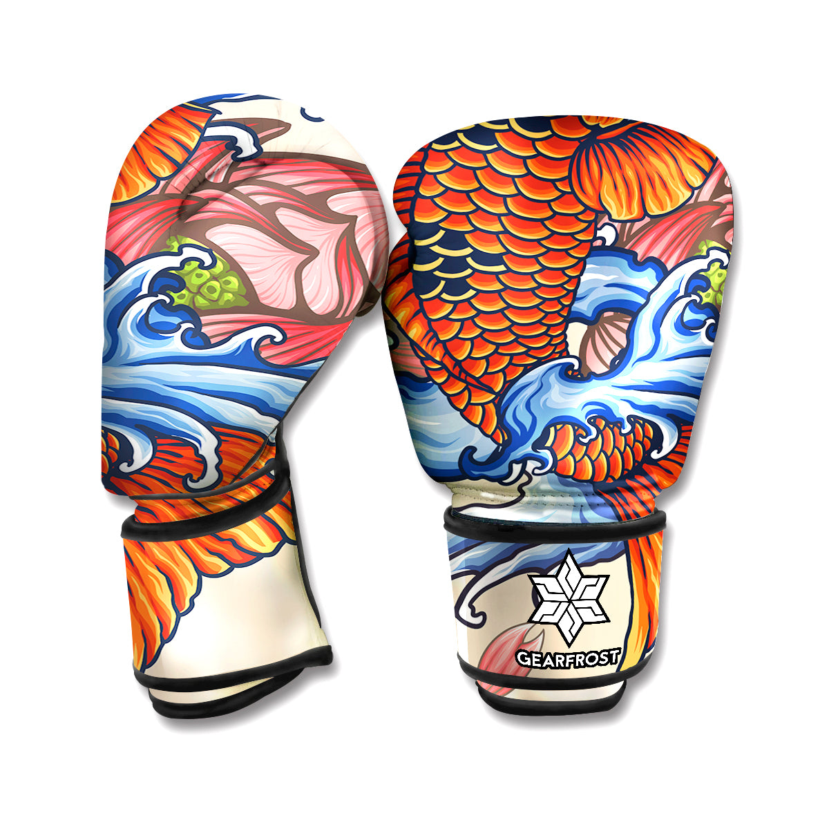 Japanese Koi Fish Tattoo Print Boxing Gloves