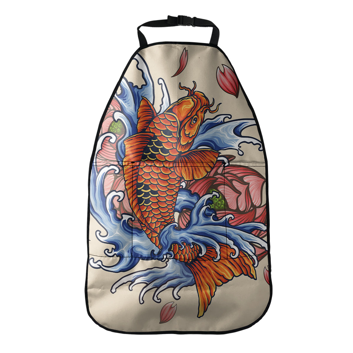 Japanese Koi Fish Tattoo Print Car Seat Organizers