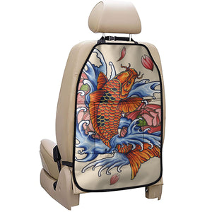 Japanese Koi Fish Tattoo Print Car Seat Organizers