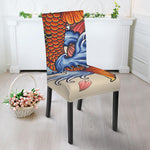 Japanese Koi Fish Tattoo Print Dining Chair Slipcover