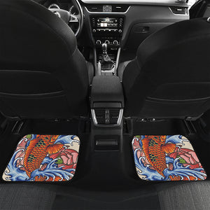 Japanese Koi Fish Tattoo Print Front and Back Car Floor Mats