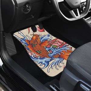 Japanese Koi Fish Tattoo Print Front and Back Car Floor Mats