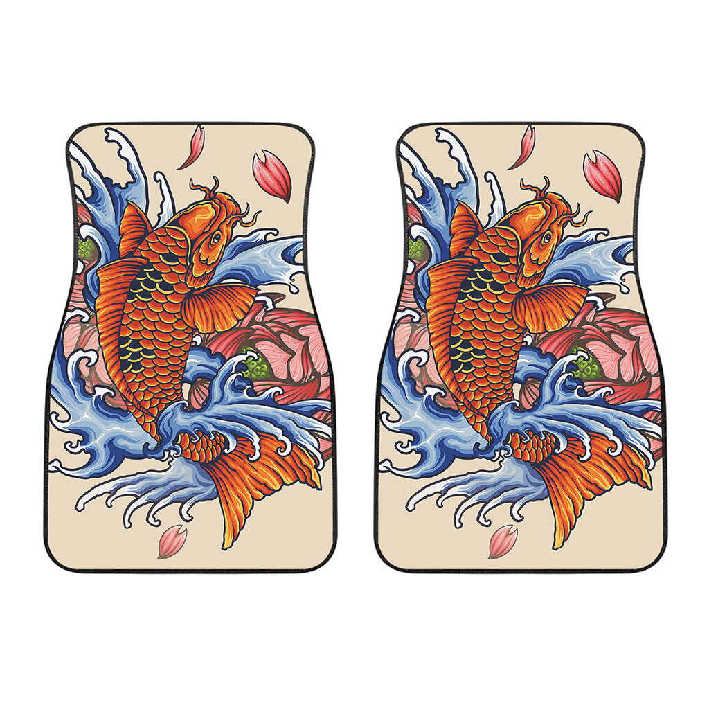 Japanese Koi Fish Tattoo Print Front Car Floor Mats