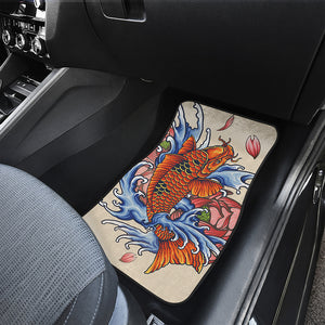 Japanese Koi Fish Tattoo Print Front Car Floor Mats