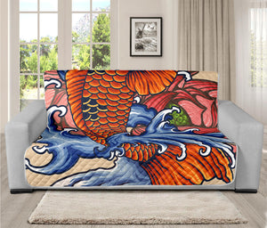 Japanese Koi Fish Tattoo Print Futon Protector