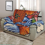 Japanese Koi Fish Tattoo Print Half Sofa Protector