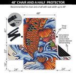 Japanese Koi Fish Tattoo Print Half Sofa Protector