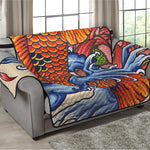 Japanese Koi Fish Tattoo Print Loveseat Protector